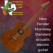 Fender Monterey Standard 6String RightHanded Natural Acoustic Guitar