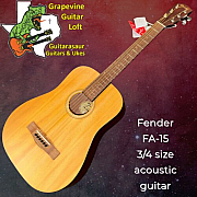 Fender FA15 3/4 Scale Nylon Acoustic Guitar  Natural