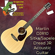 Martin DJR10 Sitka/Sapele Dread JR Acoustic Guitar Solid Wood