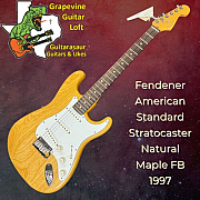 Fendener American Standard Stratocaster Natural Maple FB With Fender Bag 1997