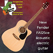 Fender FA125CE Dreadnought AcousticElectric Guitar Natural