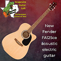 Fender FA-125CE Dreadnought Acoustic-Electric Guitar Natural