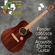 Fender CD60SCE Dreadnought Walnut Fingerboard Natural Acoustic Guitar