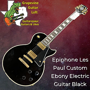 Epiphone Les Paul Custom Ebony Electric Guitar Black
