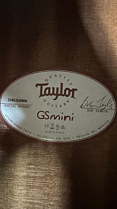 Taylor GS Mini Acoustic Guitar in Tayor GS Mini Gig Bag  RH