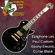 Epiphone Les Paul Custom Ebony Electric Guitar Black