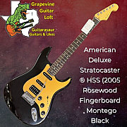 Fender American Deluxe Stratocaster HSS 2005 Montego black MODEL #0101500764