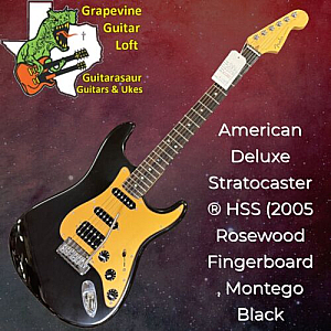 Fender American Deluxe Stratocaster HSS 2005 Montego black MODEL #0101500764